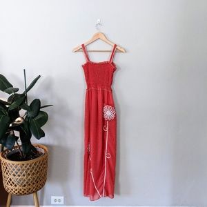 Vintage 60s floral maxi dress